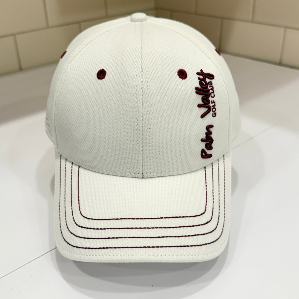 Palm Valley Golf Club Pukka Cap Hat Flexfit /XL White Performance Cap